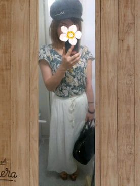「BACKS（バックス）のアイテム（帽子）」を使った、ippa ☆さん（レディース・159cm）の夏コーディネート