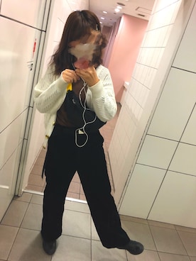 「OLIVE des OLIVE（オリーブデオリーブ）のアイテム（カーディガン/ボレロ、ホワイト系）」を使った、ikさん（レディース・165cm）の秋コーディネート