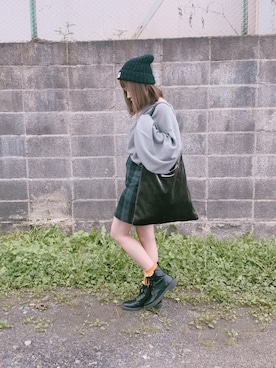 「FREE'S MART（フリーズマート）のアイテム（ニットキャップ/ビーニー）」を使った、kaede◡̈ (まあき)さん（レディース・153cm）の秋コーディネート