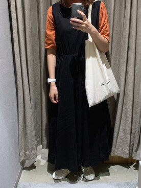 「MUJI」｜「アイテム（ワンピース/ドレス）」を使った、ki.さん（レディース・160cm）の夏コーディネート