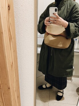 「MUJI」｜「アイテム（モッズコート）」を使った、ki.さん（レディース・160cm）の秋コーディネート