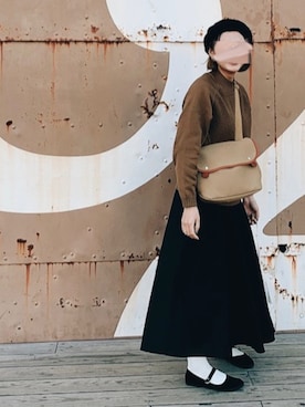 「MUJI」｜「アイテム（ハンチング/ベレー帽）」を使った、ki.さん（レディース・160cm）の秋コーディネート