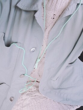 「アイテム（デニムジャケット、グリーン系）」を使った、iteoさん（レディース・143cm）の秋コーディネート