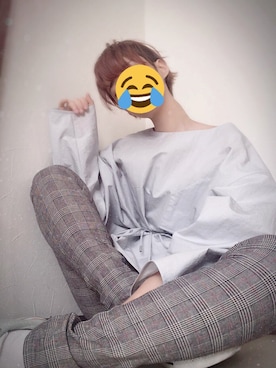 「hatra（ハトラ）のアイテム（Tシャツ/カットソー）」を使った、fuWaさん（レディース・163cm）の春コーディネート