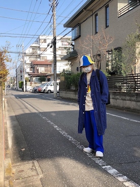 「AlexanderLeeChang（アレキサンダーリーチャン）のアイテム（Tシャツ/カットソー）」を使った、田村たむさん（メンズ・170cm）の秋コーディネート