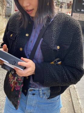 「Lee（リー）のアイテム（ブルゾン）」を使った、𝗵𝗮𝗿𝘂𝗸𝗮さん（レディース・169cm）の春コーディネート