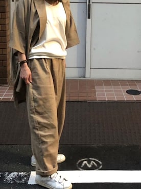 「Daniel Wellington（ダニエルウェリントン）の【Daniel Wellington】レザーバンド３６ＭＭ（アナログ腕時計）」を使った、funinoさん（レディース・153cm）の夏コーディネート