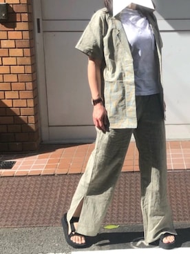 「SHEL’TTER（シェルター）のアイテム（ジャケット/アウター）」を使った、funinoさん（レディース・153cm）の夏コーディネート
