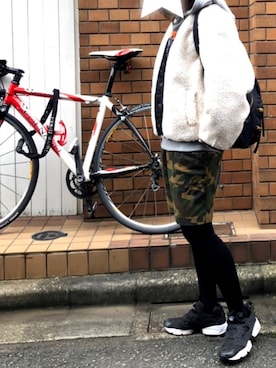 「Marc by Marc Jacobs（マークバイマークジェイコブス）のアイテム（バックパック/リュック）」を使った、funinoさん（レディース・153cm）の秋コーディネート