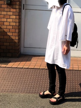 「Marc by Marc Jacobs（マークバイマークジェイコブス）のアイテム（バックパック/リュック）」を使った、funinoさん（レディース・153cm）の夏コーディネート