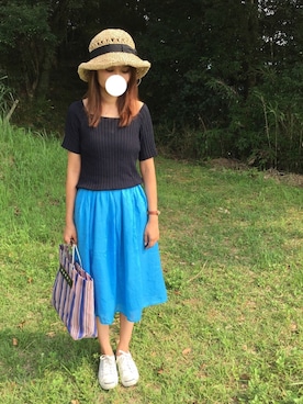 munmun☺︎さん（レディース・160cm）の夏コーディネート