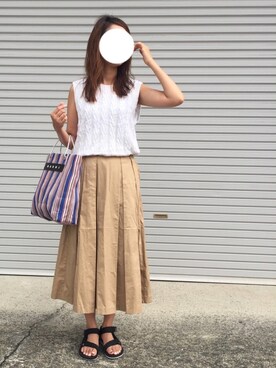 munmun☺︎さん（レディース・160cm）の夏コーディネート