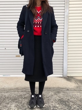 munmun☺︎さん（レディース・160cm）の冬コーディネート
