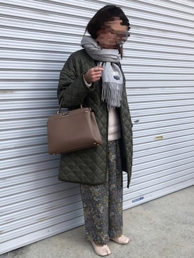 「キルティングコート」｜munmun☺︎さん（レディース・160cm）の冬コーディネート