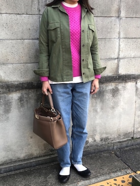 munmun☺︎さん（レディース・160cm）の春コーディネート