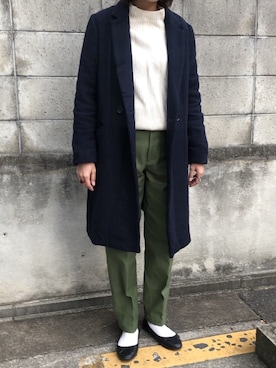 「JOURNAL STANDARD relume（ジャーナルスタンダード　レリューム）のアイテム（チェスターコート）」を使った、munmun☺︎さん（レディース・160cm）の冬コーディネート