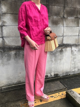 munmun☺︎さん（レディース・160cm）の春コーディネート