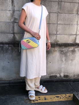 「IOSSELLIANI（イオッセリアーニ）のアイテム（リング）」を使った、munmun☺︎さん（レディース・160cm）の夏コーディネート