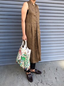 TODAYFUL（トゥデイフル）の「ヘリンボーンリネンベスト（ベスト