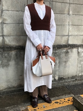 「ブラウンコーデ」｜「アイテム（レギンス/スパッツ）」を使った、munmun☺︎さん（レディース・160cm）の秋コーディネート