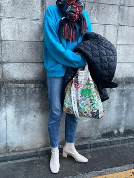 munmun☺︎さん（レディース・160cm）の冬コーディネート