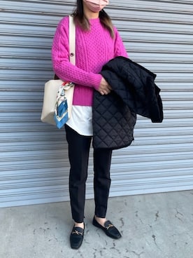 munmun☺︎さん（レディース・160cm）の冬コーディネート
