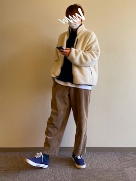 「アイテム（タンクトップ）」を使った、riyuさん（メンズ・176cm）の冬コーディネート