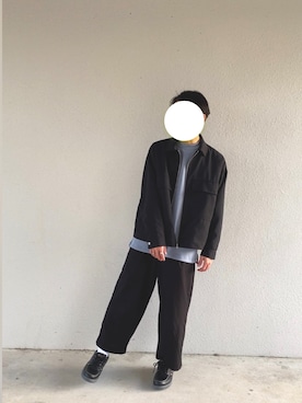 「ペールトーン」｜「アイテム（ブルゾン）」を使った、Ayamaru(あやまる)さん（メンズ・169cm）の冬コーディネート