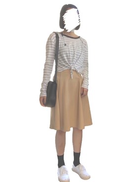 「H&M（エイチ・アンド・エム）のアイテム（スニーカー）」を使った、つくね さん（レディース・157cm）の春コーディネート