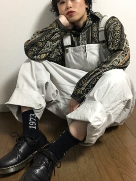 「kutir」｜「アイテム（サロペット/オーバーオール）」を使った、Zagiさん（レディース・152cm）の冬コーディネート