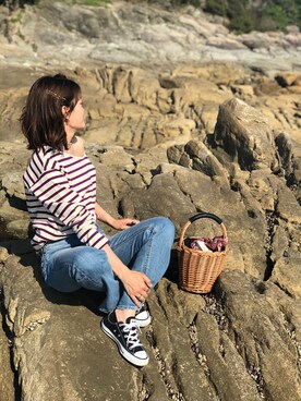 「ボーター」｜tsusakiさん（レディース・155cm）の春コーディネート