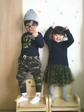 Shun☺Yuzuさん（キッズ・90cm）の春コーディネート