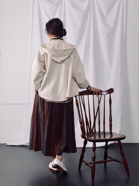 「BASCOのアイテム（その他アウター、ベージュ系）」を使った、basco_kusakanmuriさん（レディース）の秋コーディネート