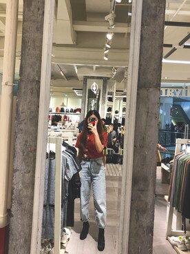 「UNIQUE（ユニーク）のアイテム」を使った、愤怒der熊仨儿さん（レディース・162cm）の秋コーディネート