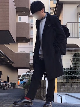 「赤い靴下」｜「アイテム（その他アウター）」を使った、ぱずーさん（メンズ・166cm）の冬コーディネート