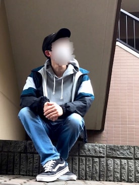 「GUコーデ」｜「アイテム（ナイロンジャケット）」を使った、ぱずーさん（メンズ・166cm）の春コーディネート
