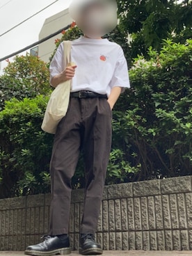 「Champion（チャンピオン）のアイテム（トートバッグ）」を使った、ぱずーさん（メンズ・166cm）の秋コーディネート