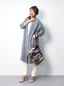 「PLAIN CLOTHING（プレーンクロージング）のアイテム（パンプス）」を使った、natsuさん（レディース・155cm）の冬コーディネート