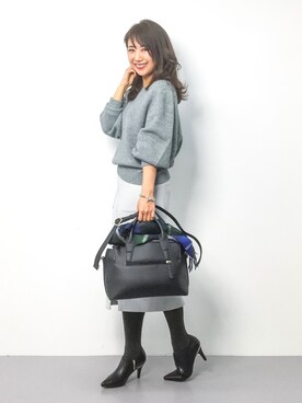 「ILIMA（イリマ）のアイテム（ブーティ）」を使った、natsuさん（レディース・155cm）の冬コーディネート