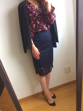 「オフィス」｜「アイテム（アナログ腕時計）」を使った、aykさん（レディース・166cm）の秋コーディネート