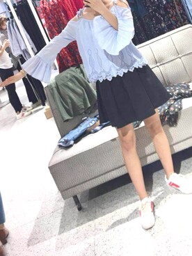 「ONLY（オンリー）のアイテム（スカート）」を使った、是子卿さん（レディース・160cm）の夏コーディネート