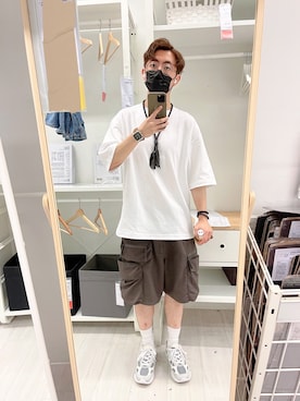 「NEWBALANCE」｜「アイテム（アクセサリー）」を使った、MC Chanさん（メンズ・174cm）の春コーディネート