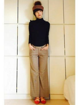 「アシンメトリー」｜「アイテム（雑貨/ホビー）」を使った、caedeさん（レディース・167cm）の秋コーディネート