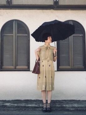 ワンピース ドレス イエロー系 を使った 昭和レトロ の人気ファッションコーディネート Wear