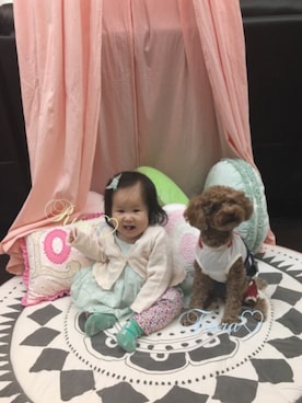 「TOCCA（トッカ）のアイテム（トップス）」を使った、♡Ruu♡さん（キッズ・70cm）の春コーディネート