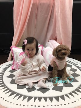 「TOCCA（トッカ）のアイテム（ワンピース/ドレス）」を使った、♡Ruu♡さん（キッズ・70cm）の春コーディネート