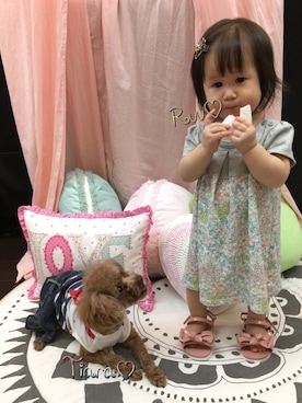 「PRADA（プラダ）のアイテム」を使った、♡Ruu♡さん（キッズ・70cm）の夏コーディネート