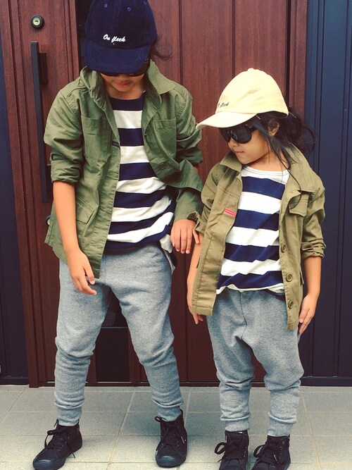 「【キッズ】スウェットリブパンツ/764166(global work)」使用mechan