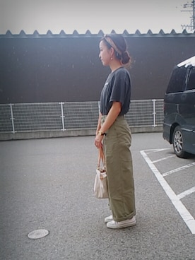 「Factor=（ファクターイコール）のアイテム（トップス）」を使った、minaさん（レディース・158cm）の夏コーディネート