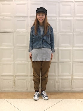 「Scye（サイ）のアイテム（パンツ）」を使った、CARIN TANGEさん（レディース・161cm）の冬コーディネート